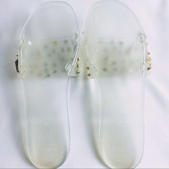 Jelly slide sandal w/ embellished spike trim by Ann More - Picture 6 of 8